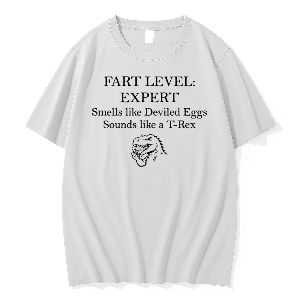 Original Fart Level Expert Smells Like Deviled Eggs Sounds Like A T Rex Tshirts