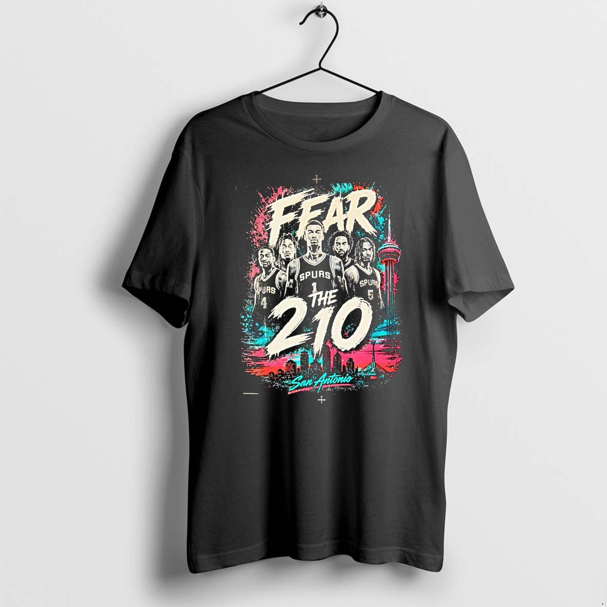 Original Fear The 210 San Antonio Spurs Basketball Nba Vintage Tshirts Jpg
