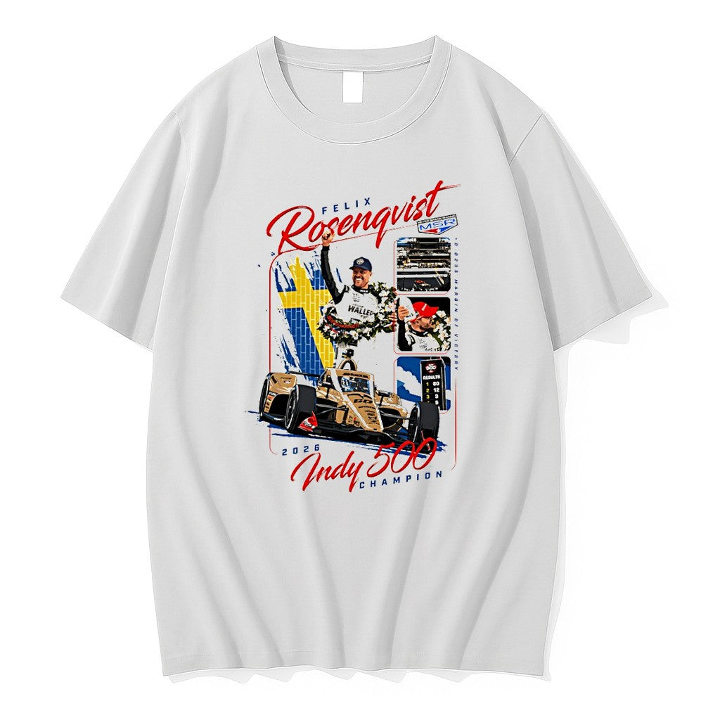 Original Felix Rosenqvist Meyer Shank Racing 2026 Indy 500 Champion Athlete Sports Tshirts