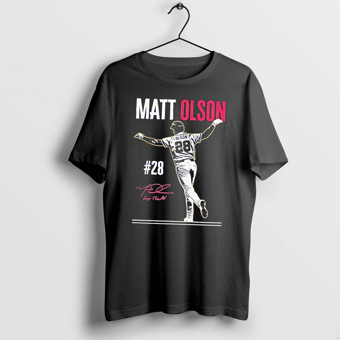 Original For The A Matt Olson 28 Baseball Black Tshirts Jpg