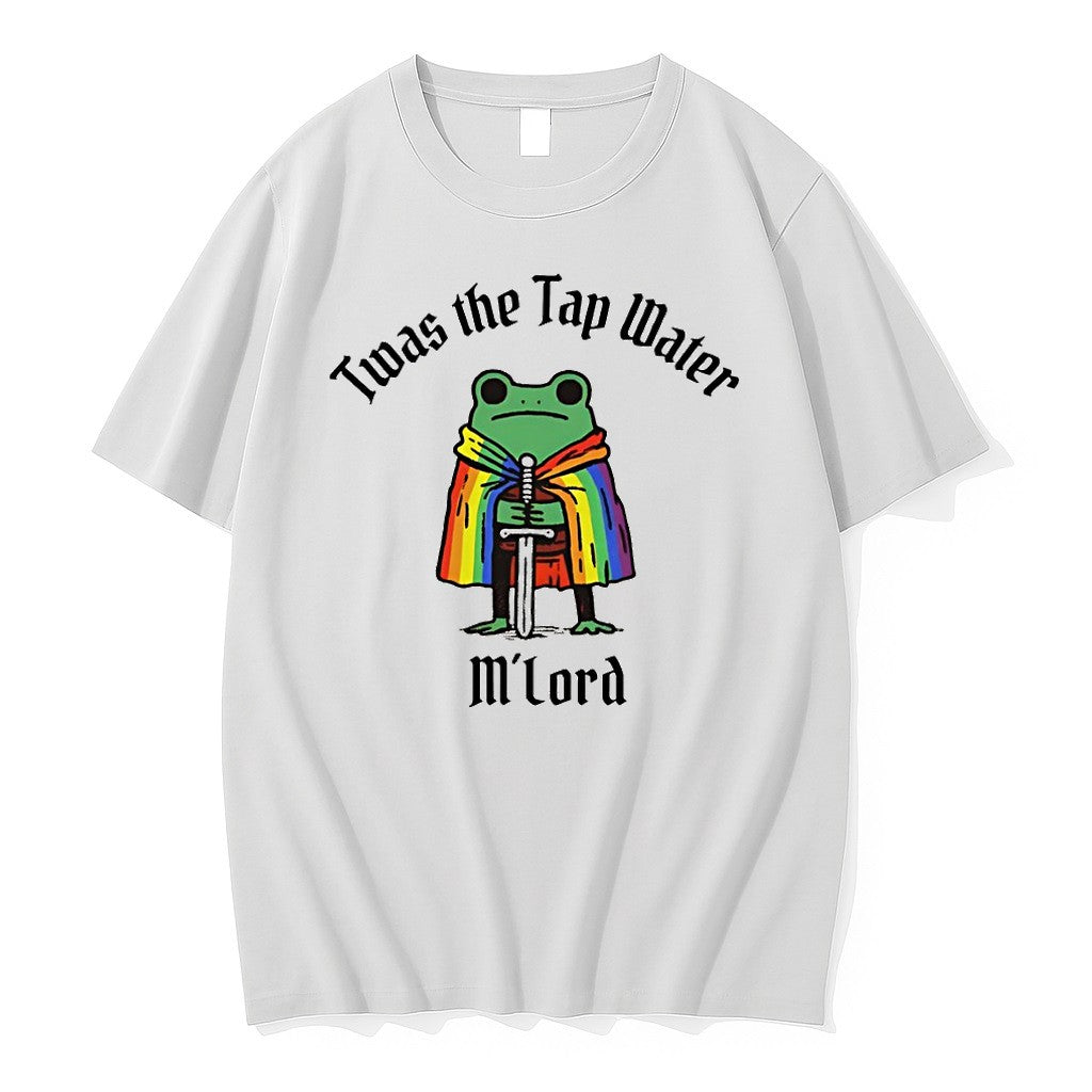 Original Frog Knight Rainbow Cape Animal Twas The Tap Water Mlord Pride Month Tshirts