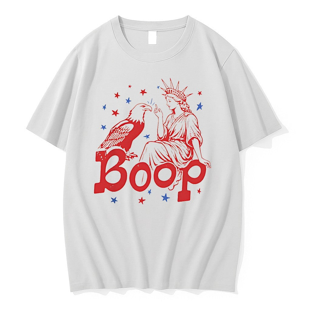 Original Funny Liberty And Eagle Graphic Boop Fourth Of July Usa Tshirts Jpg