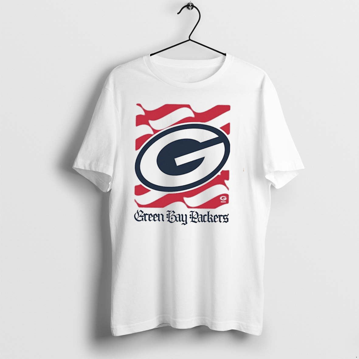 Original Green Bay Packers American 250th Flag Heritage Wordmark Tee Tshirts