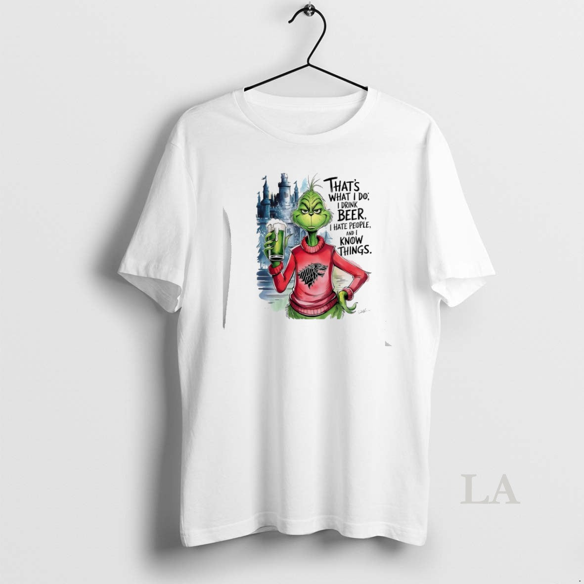 Original Grinch Thats What I Do I Drink Beer I Hate People And I Know T-Shirts, Hoodie, Sweatshirt | PrintMintTees.com