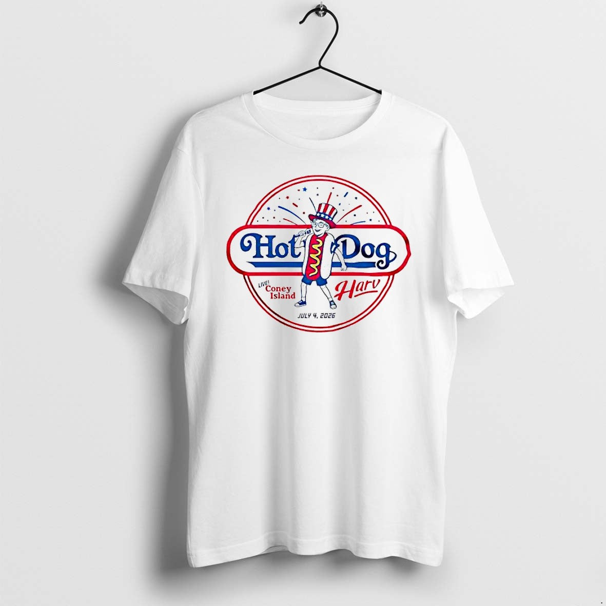 Original Hot Dog Harv Coney Island July 4 2026 250th Anniversary Tshirts Jpg