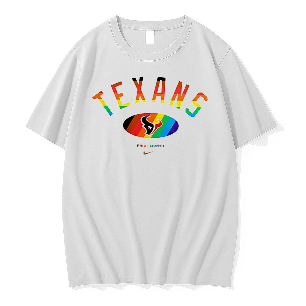 Original Houston Texans Pride Month Rainbow Logo Tee Tshirts Jpg