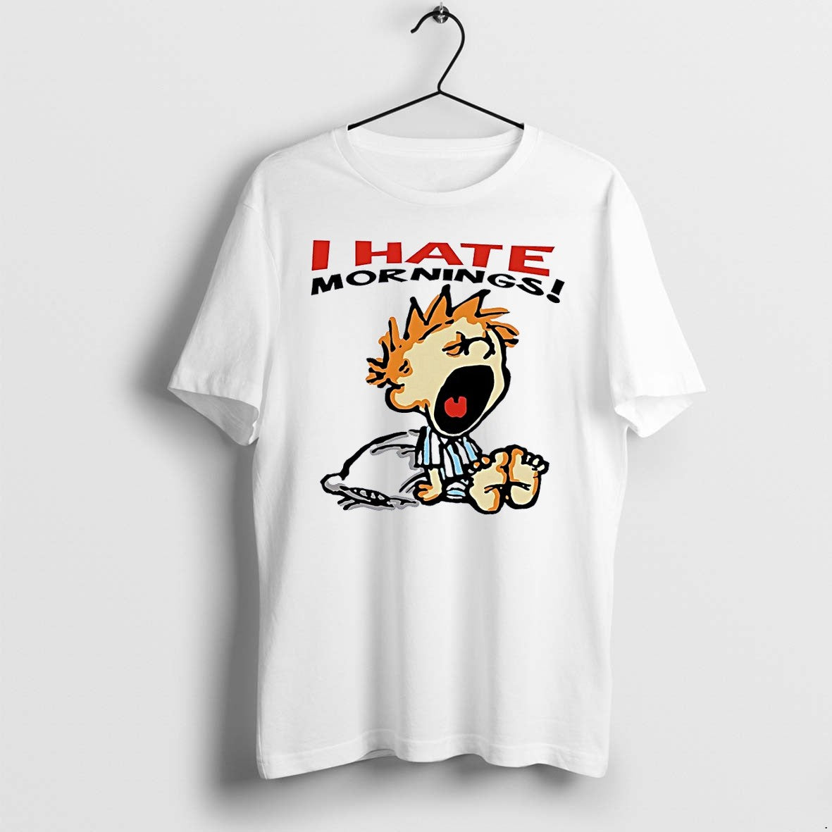 Original I Hate Mornings Cartoon White Tshirts Jpg