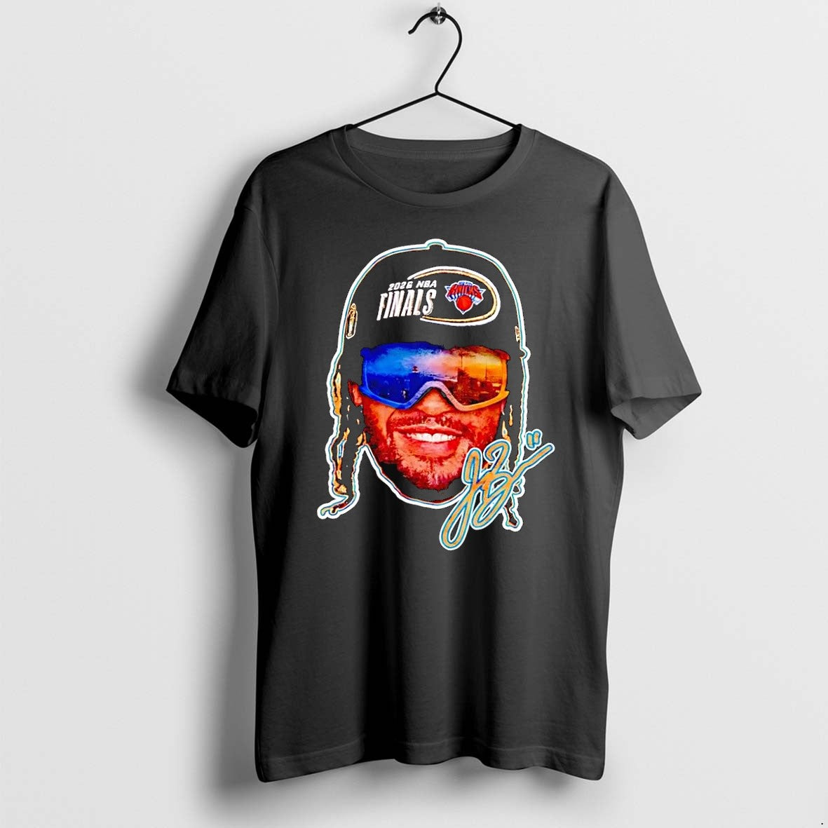 Original Jb Jalen Brunson Smiling In 2026 Nba Finals New York Knicks Black Tshirts