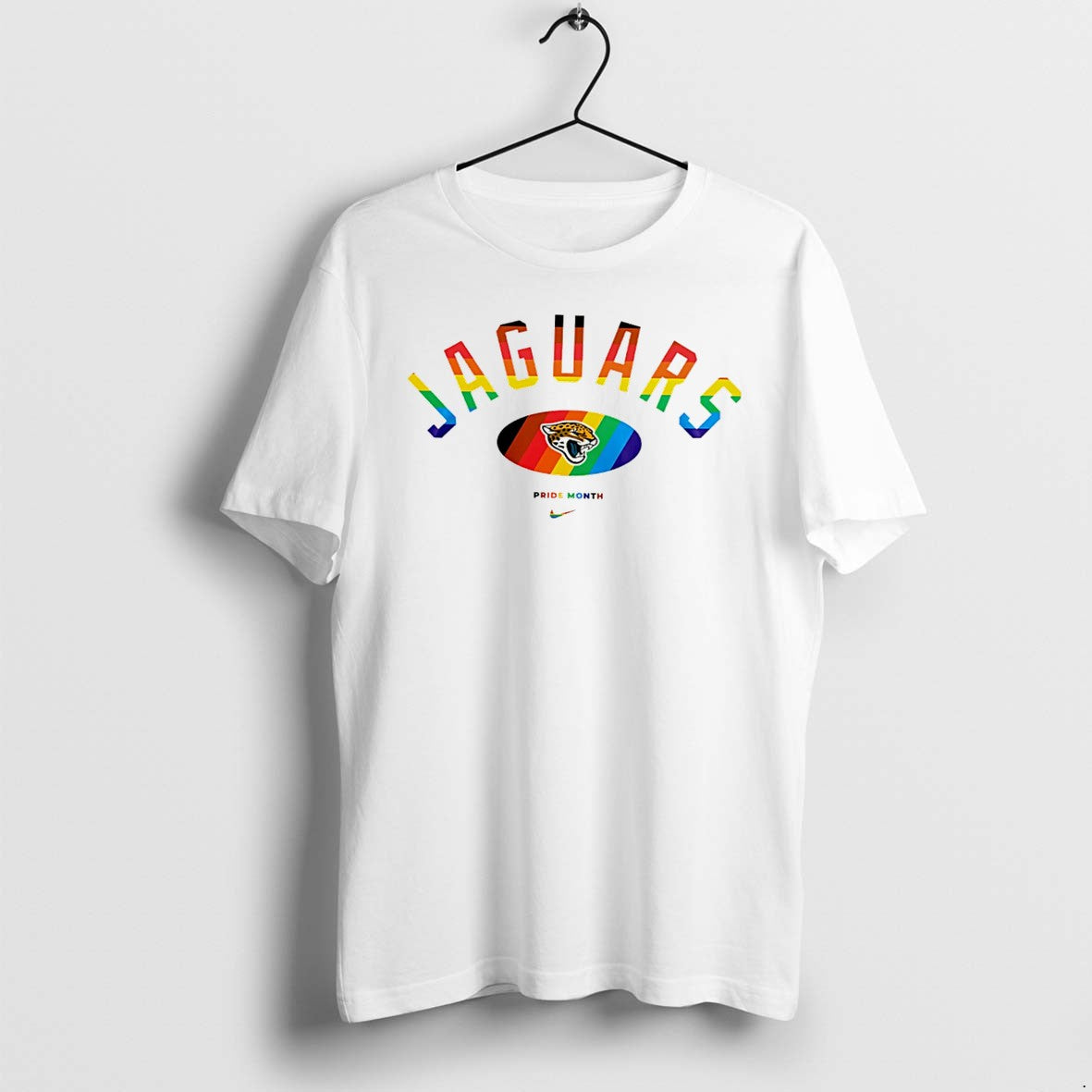 Original Jacksonville Jaguars Pride Month Rainbow Logo Tee Tshirts Jpg