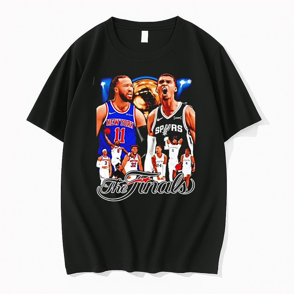 Original Jalen Brunson Knicks Vs Victor Wembanyama Spurs Basketball Nba The Finals 2026 Tshirts