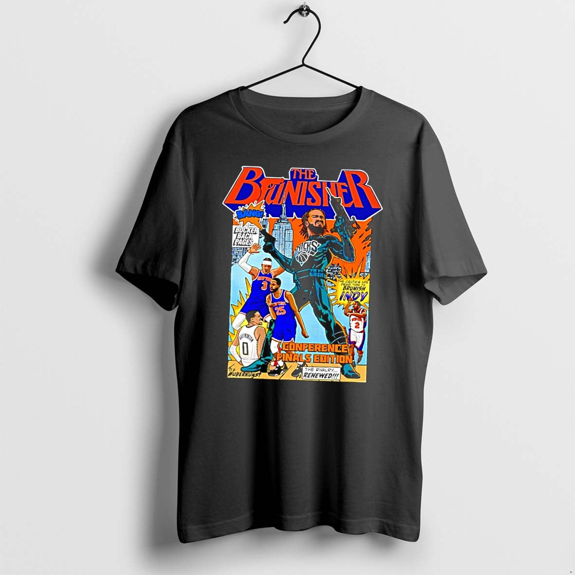 Original Jalen Brunson Nba New York Knicks Comic Style Black Tshirts Jpg