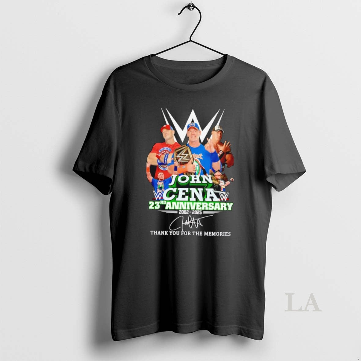 Original John Cena 23rd Anniversary 2002 2025 Thank You For The Memories Signature T-Shirts, Hoodie, Sweatshirt