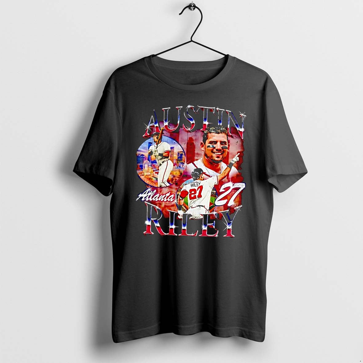 Original Jomboy Players Austin Riley Atlanta Braves Black Tshirts Jpg