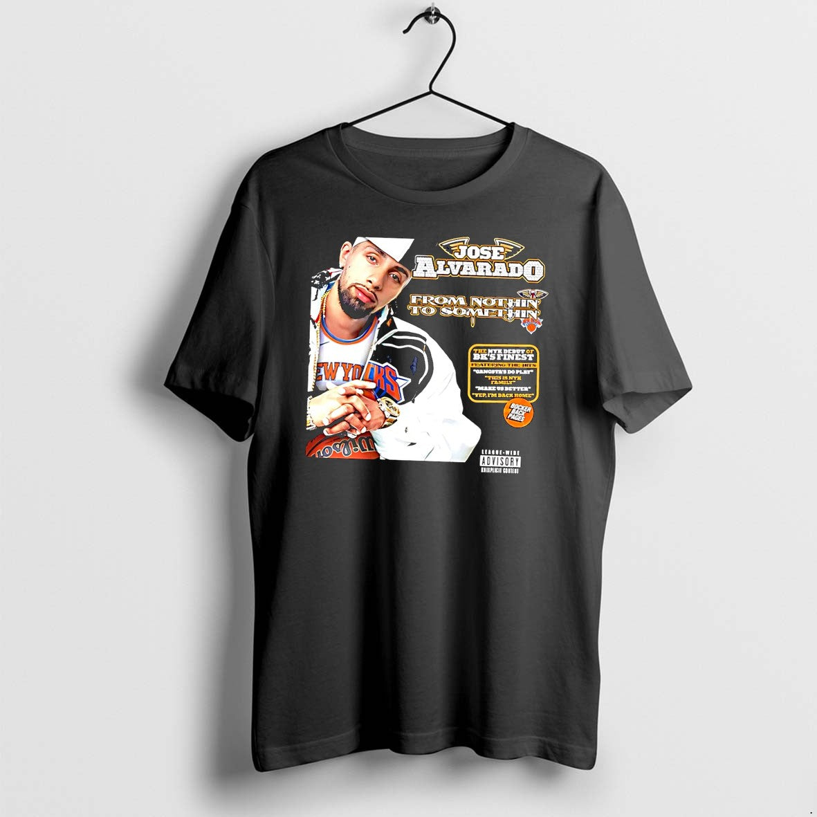 Original Jose Alvarado From Nothin To Somethin Nyk Debut Black Tshirts Jpg