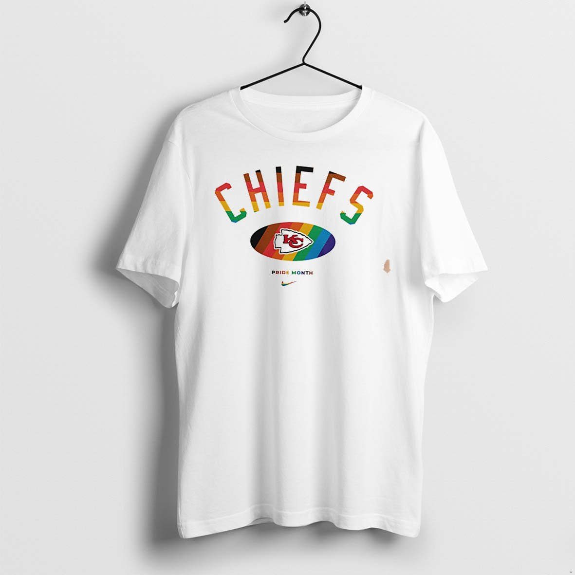 Original Kansas City Chiefs Pride Month Rainbow Logo Tee Tshirts Jpg