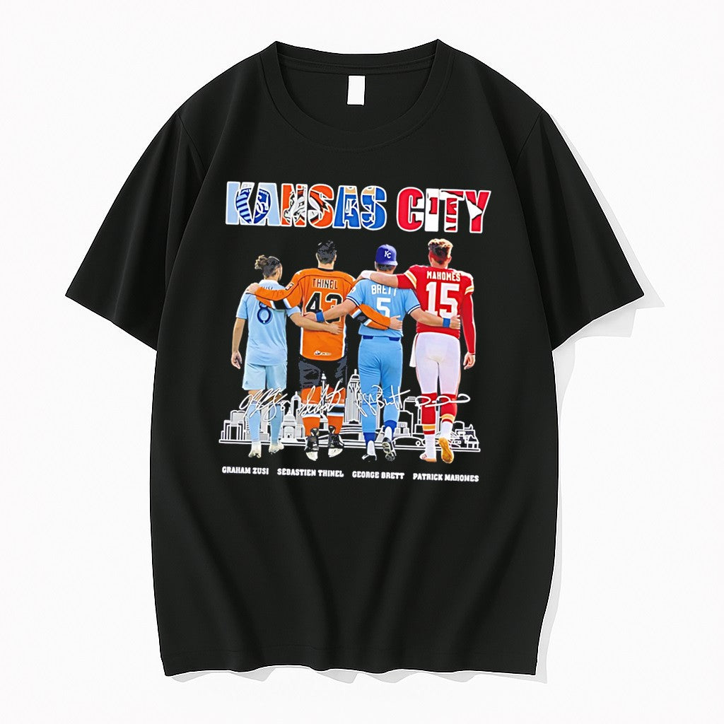 Original Kansas City Sports Members Skyline Signature Tee Tshirts Jpg