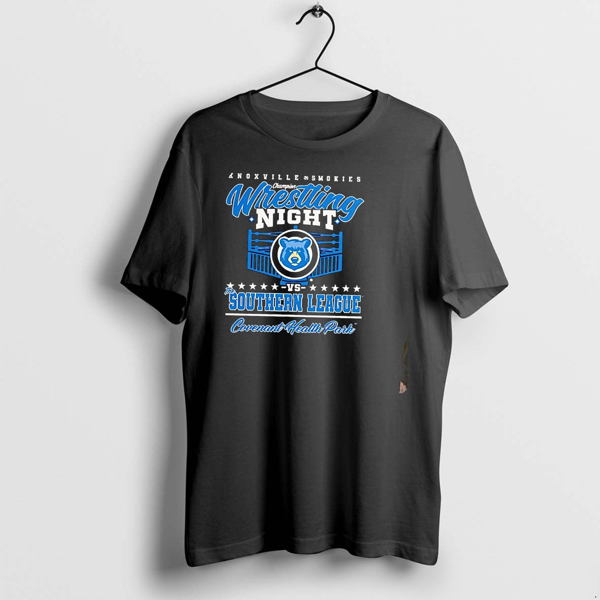 Original Knoxville Smokies Wrestling Night Vs The Southern League Covenant Health Park Black Tshirts