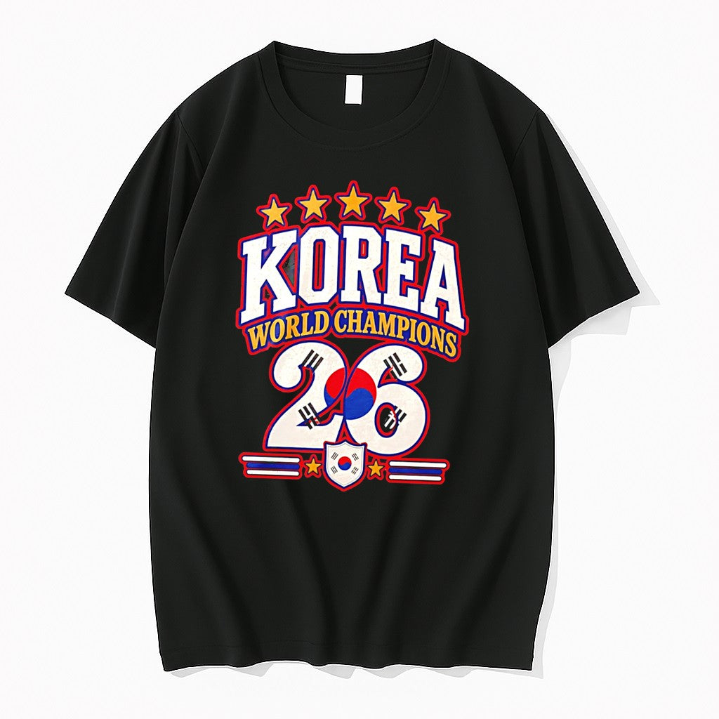 Original Korea Republic 2026 World Champions Flag Tee Tshirts Jpg