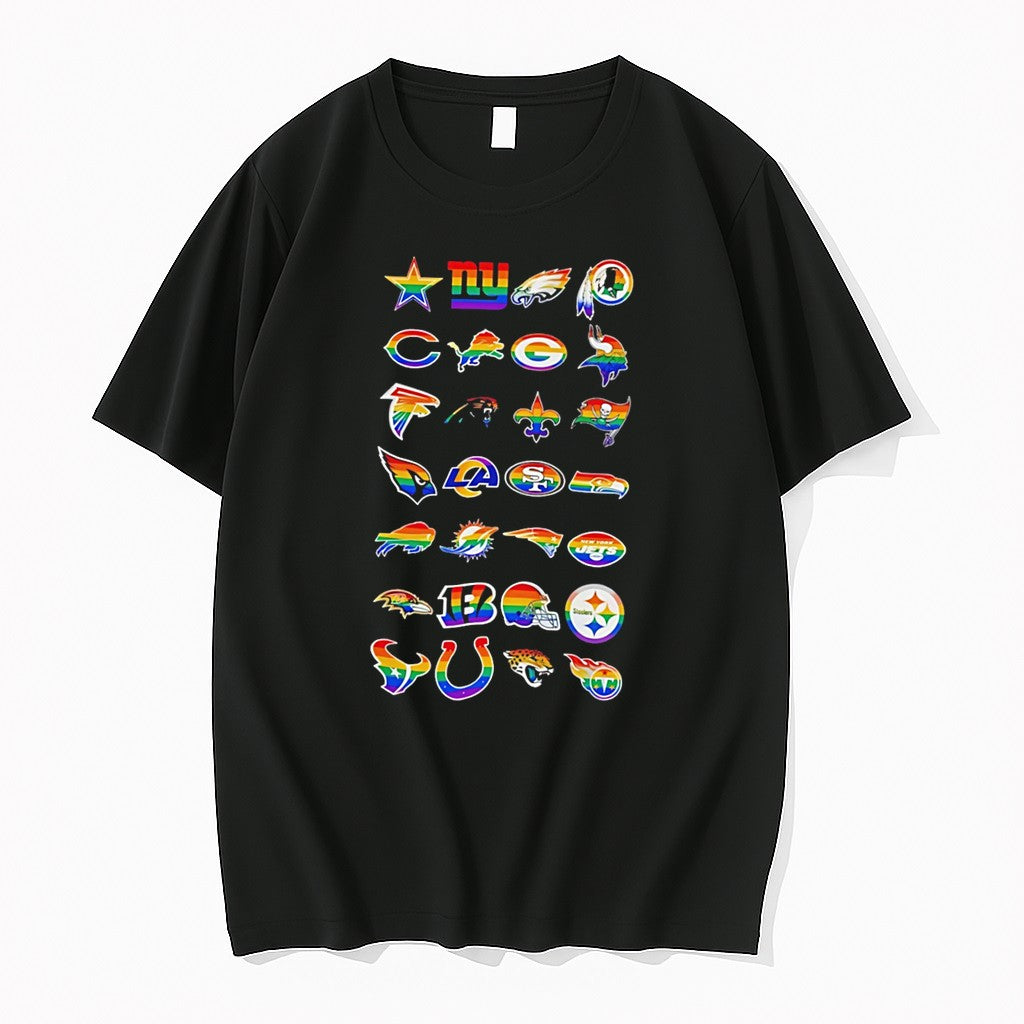 Original Lgbtq Nfl Teams Logos Pride Month 2026 Tee Tshirts Jpg