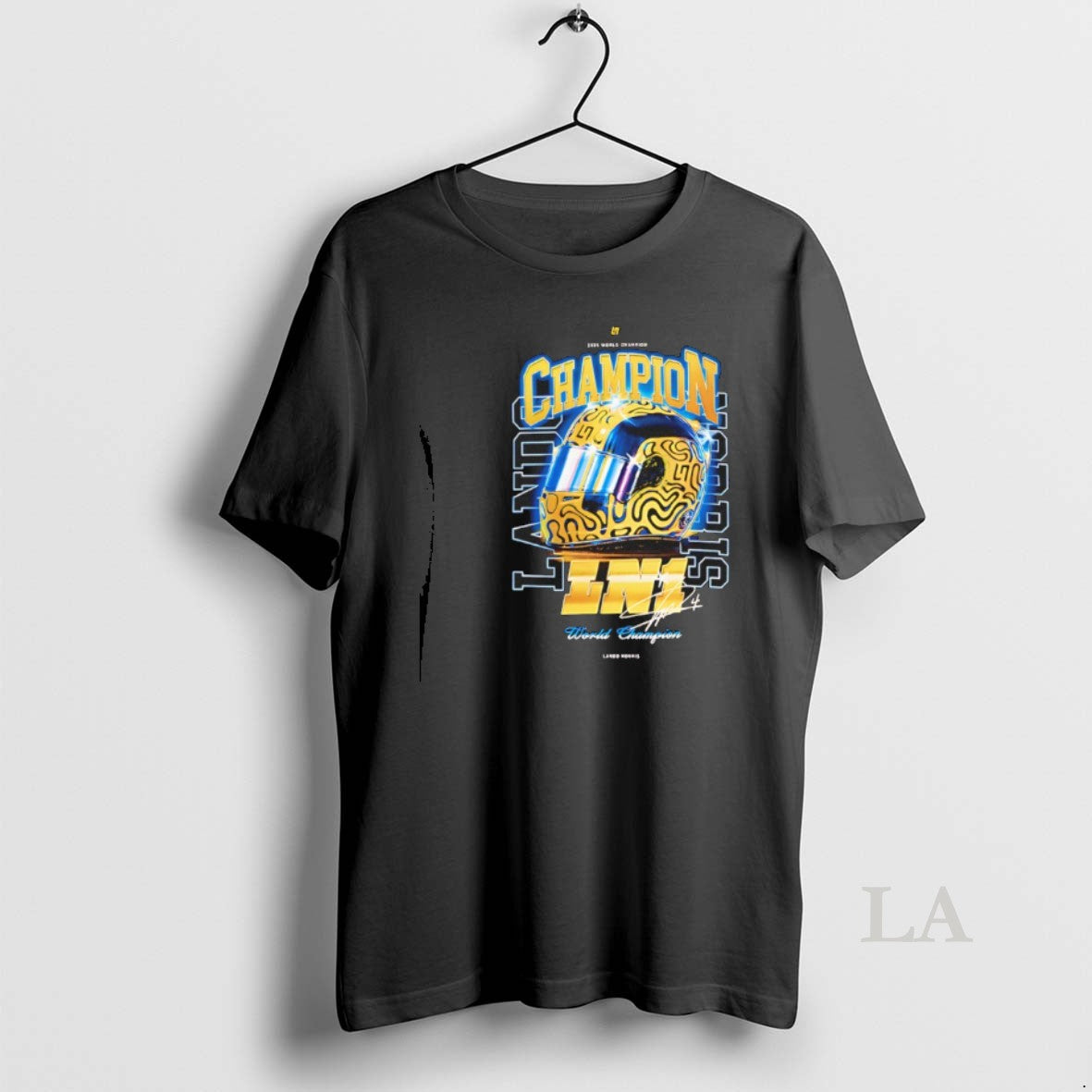Original Lando 2025 World Champion Signature Helmet T-Shirts, Hoodie, Sweatshirt | PrintMintTees.com