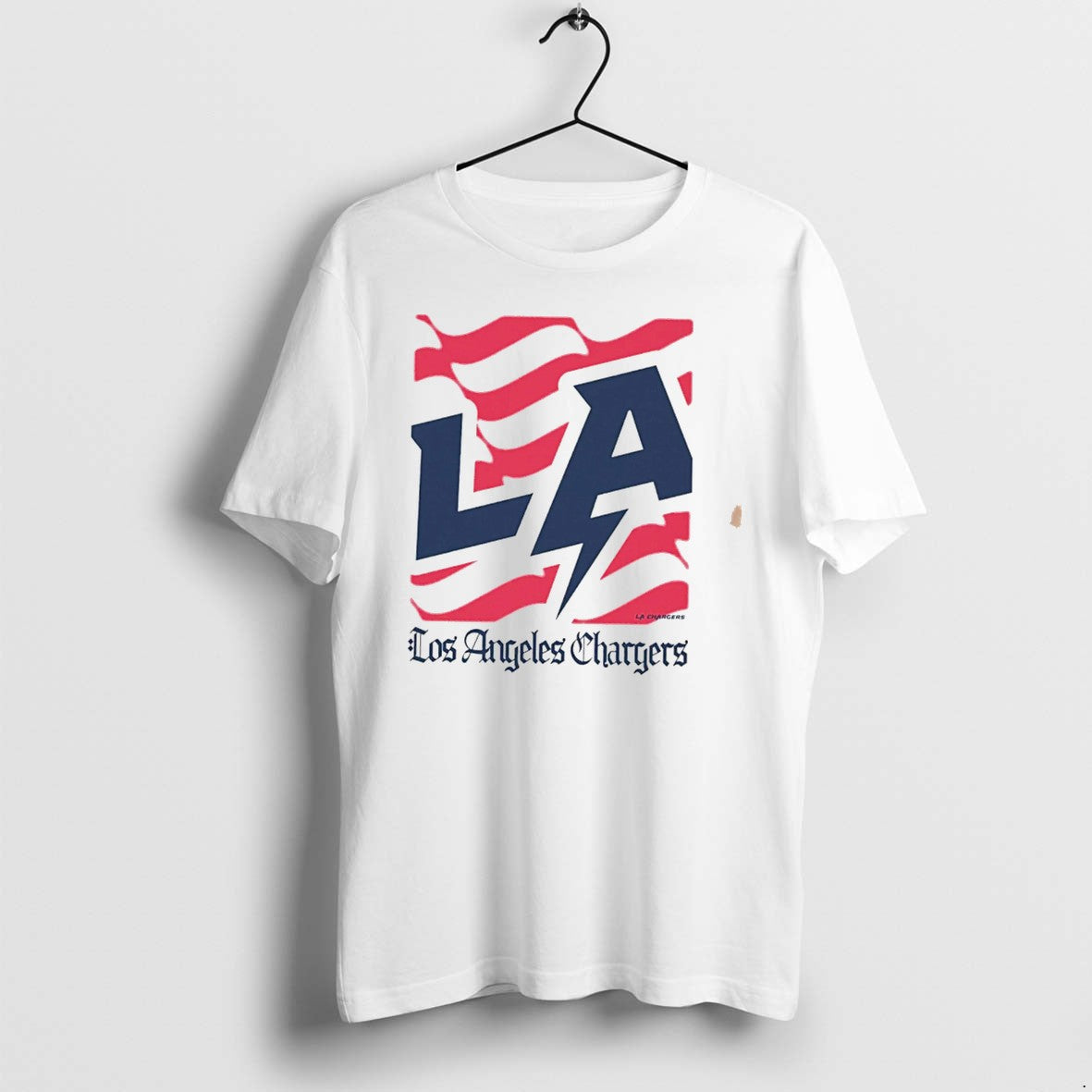 Original Los Angeles Chargers American 250th Flag Heritage Wordmark Tee Tshirts