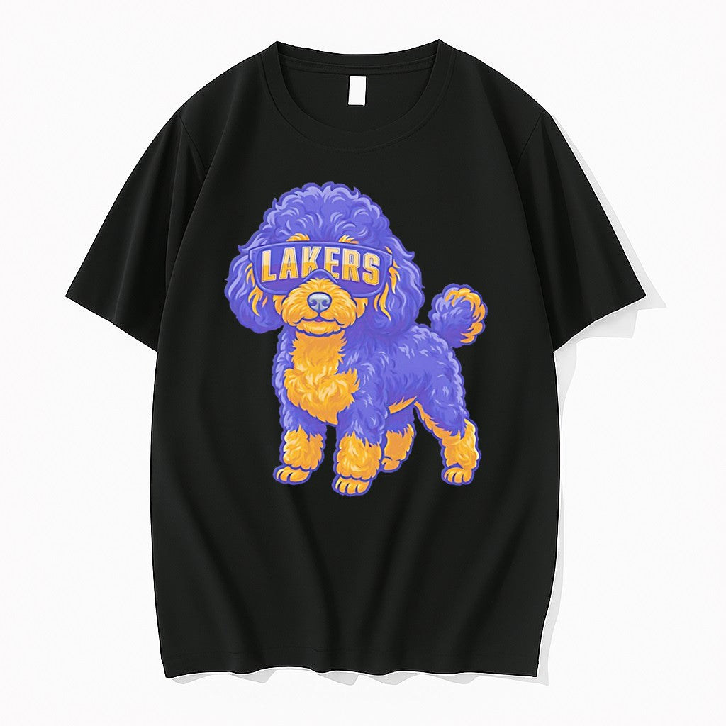 Original Los Angeles Lakers Teacup Poodle Cartoon Tee Tshirts Jpg
