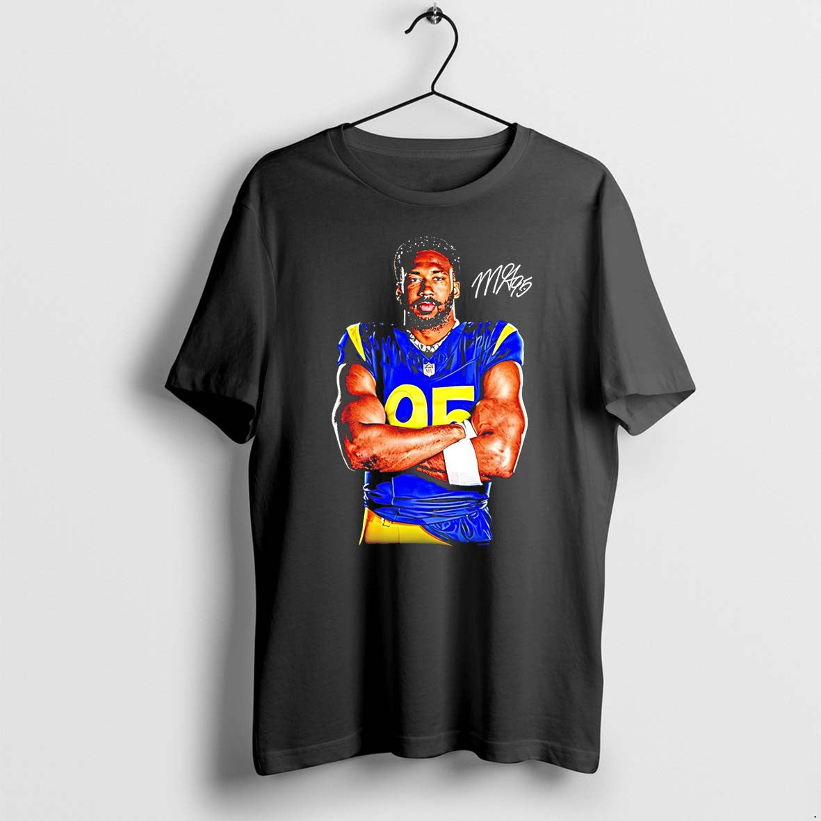 Original Los Angeles Rams Myles Garrett Arm Crossed Pose Signature Tee Tshirts