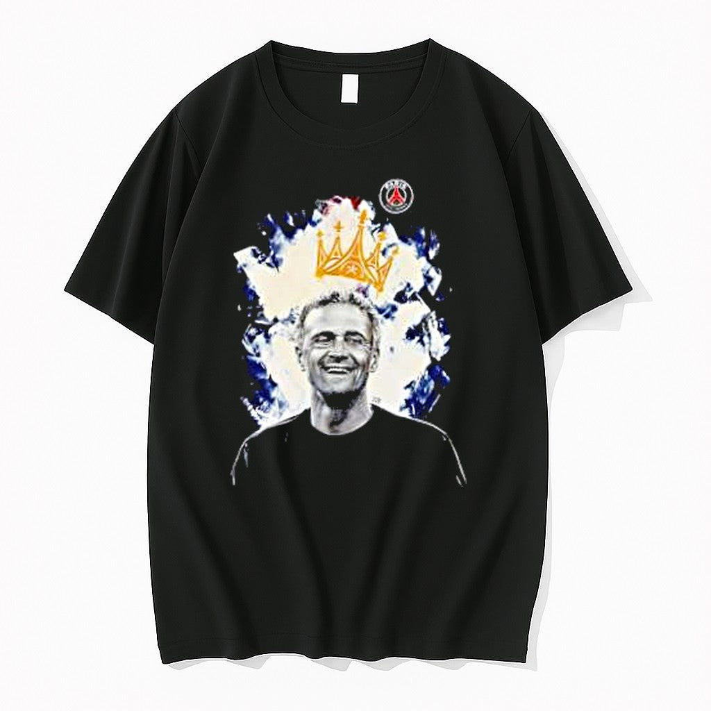 Original Luis Enrique Paris Saint Germain Psg Manager Portrait Tshirts Jpg