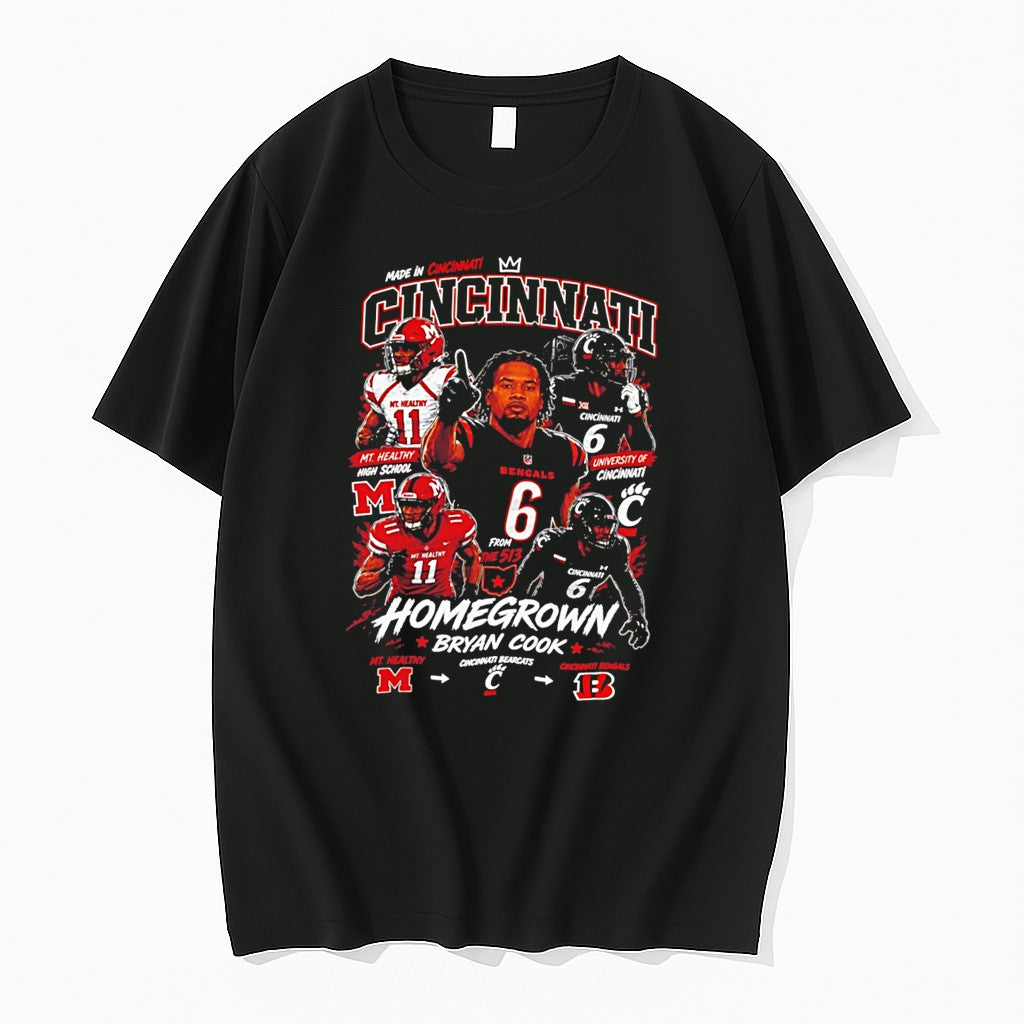 Original Made In Cincinnati Homegrown Bryan Cook Graphic Tee Tshirts Jpg