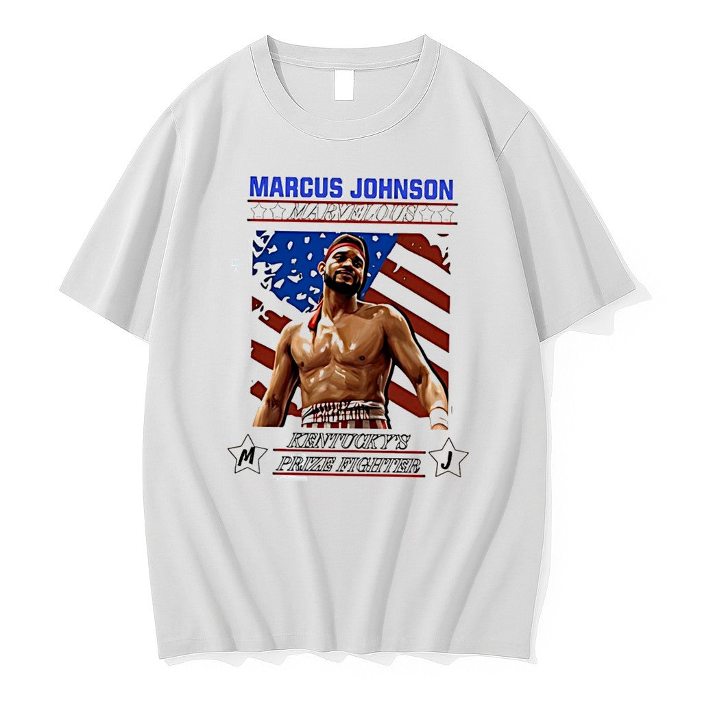 Original Marcus Johnson Marvelous Kentuckey Prize Fighter Mj Flag Tee Tshirts