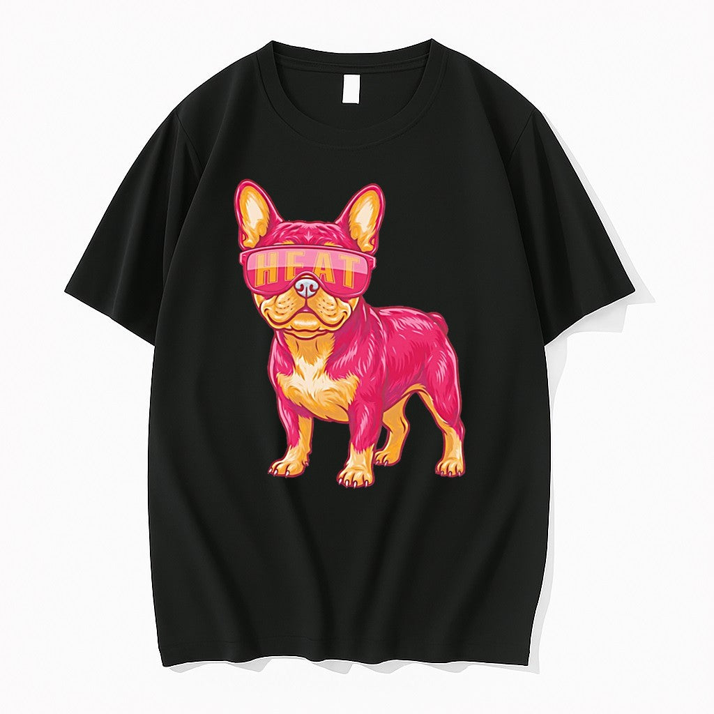 Original Miami Heat French Bulldog Cartoon Tee Tshirts Jpg