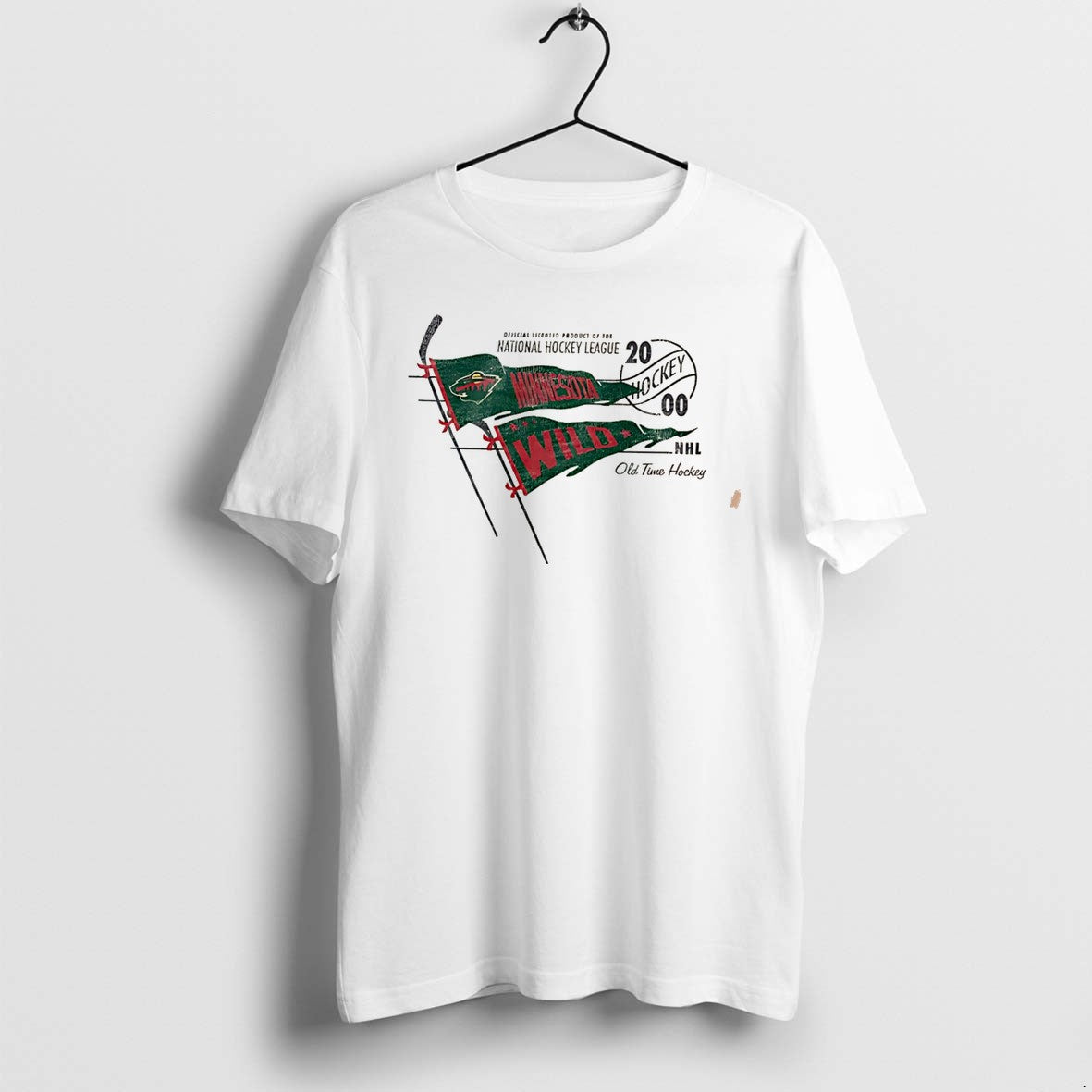 Original Minnesota Wild Licensed Product Of The National Hockey League 2000 Flag Tee Tshirts