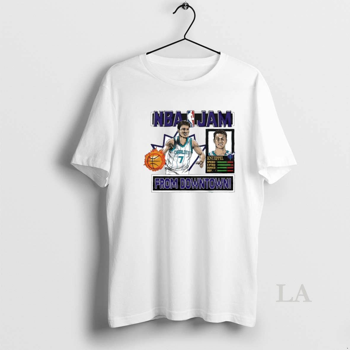 Original Nba Jam Charlotte Hornets Kon Knueppel From Downtown Circle T-Shirts, Hoodie, Sweatshirt | PrintMintTees.com