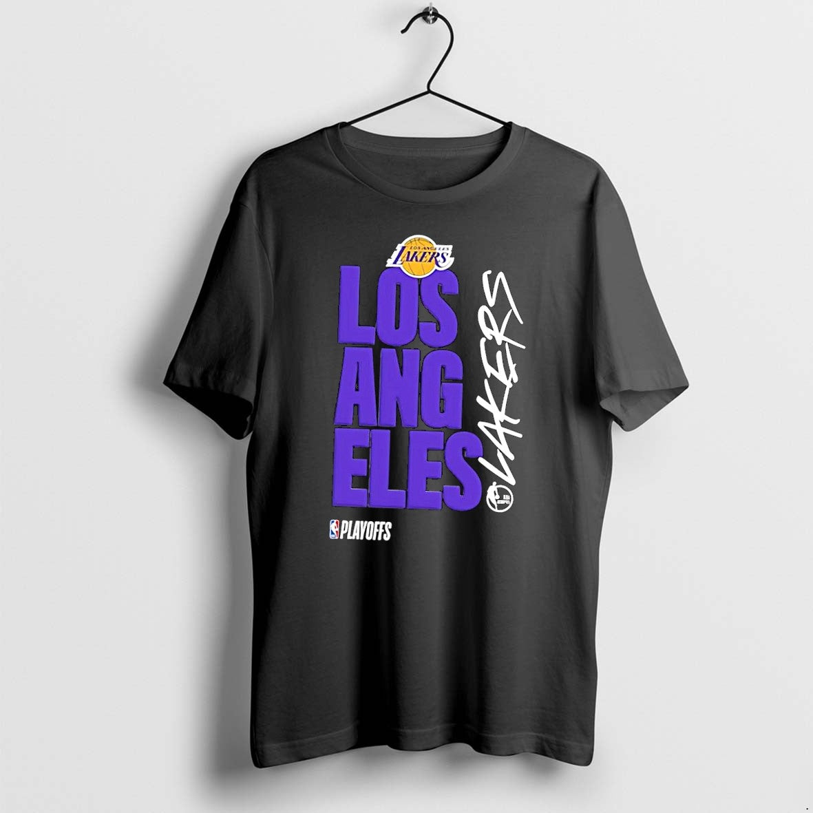 Original Nba Playoffs Los Angeles Lakers Logo Black Black Tshirts Jpg