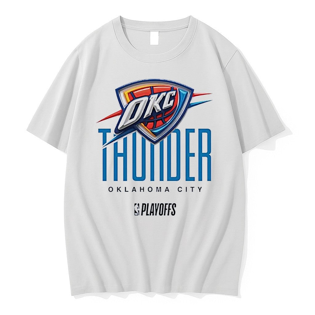 Original Nba Playoffs Merchandise Oklahoma City Thunder White Tshirts Jpg