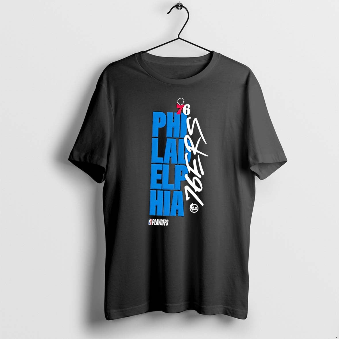 Original Nba Playoffs Philadelphia 76ers Black Tshirts Jpg