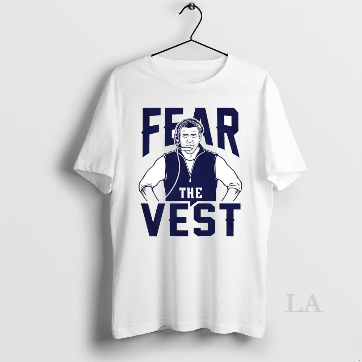 Original Ne Patriots Fear The Vest Mike Vrabel Coach T-Shirts, Hoodie, Sweatshirt | PrintMintTees.com