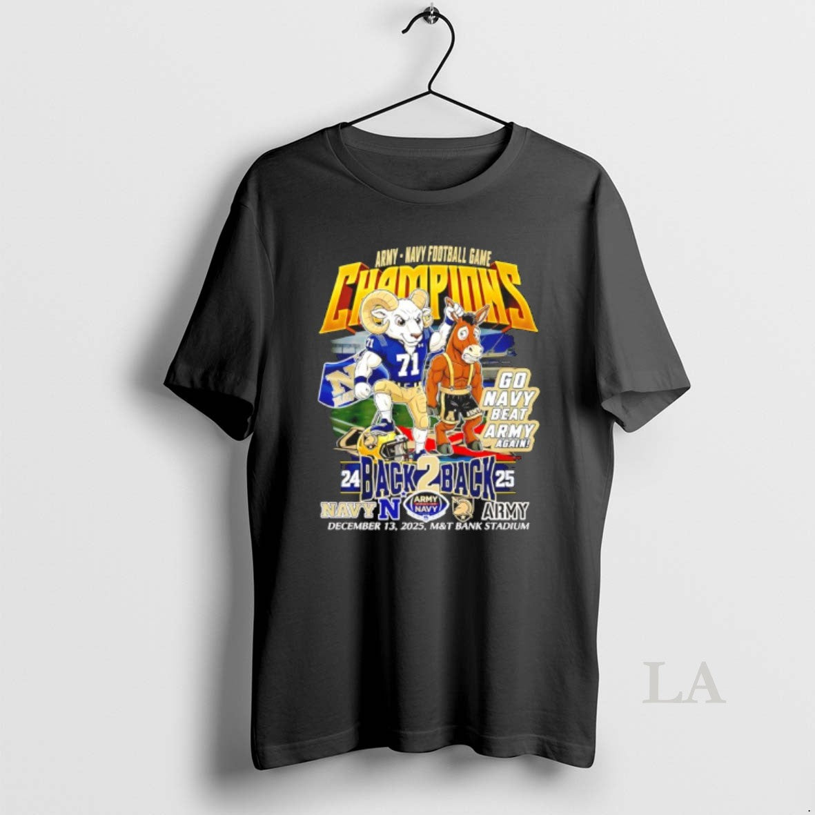 Original Navy Midshipmen 2025 Army Navy Football Game Champions Go Navy Beat Army Again Mascot T-Shirts, Hoodie, Sweatshirt