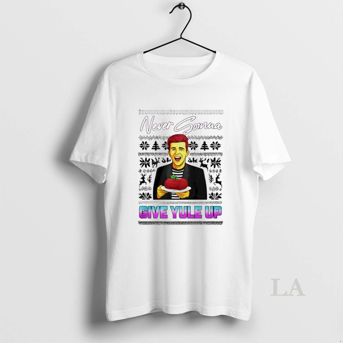 Original Never Gonna Give Yule Up Rick Astley Ugly Circle T-Shirts, Hoodie, Sweatshirt