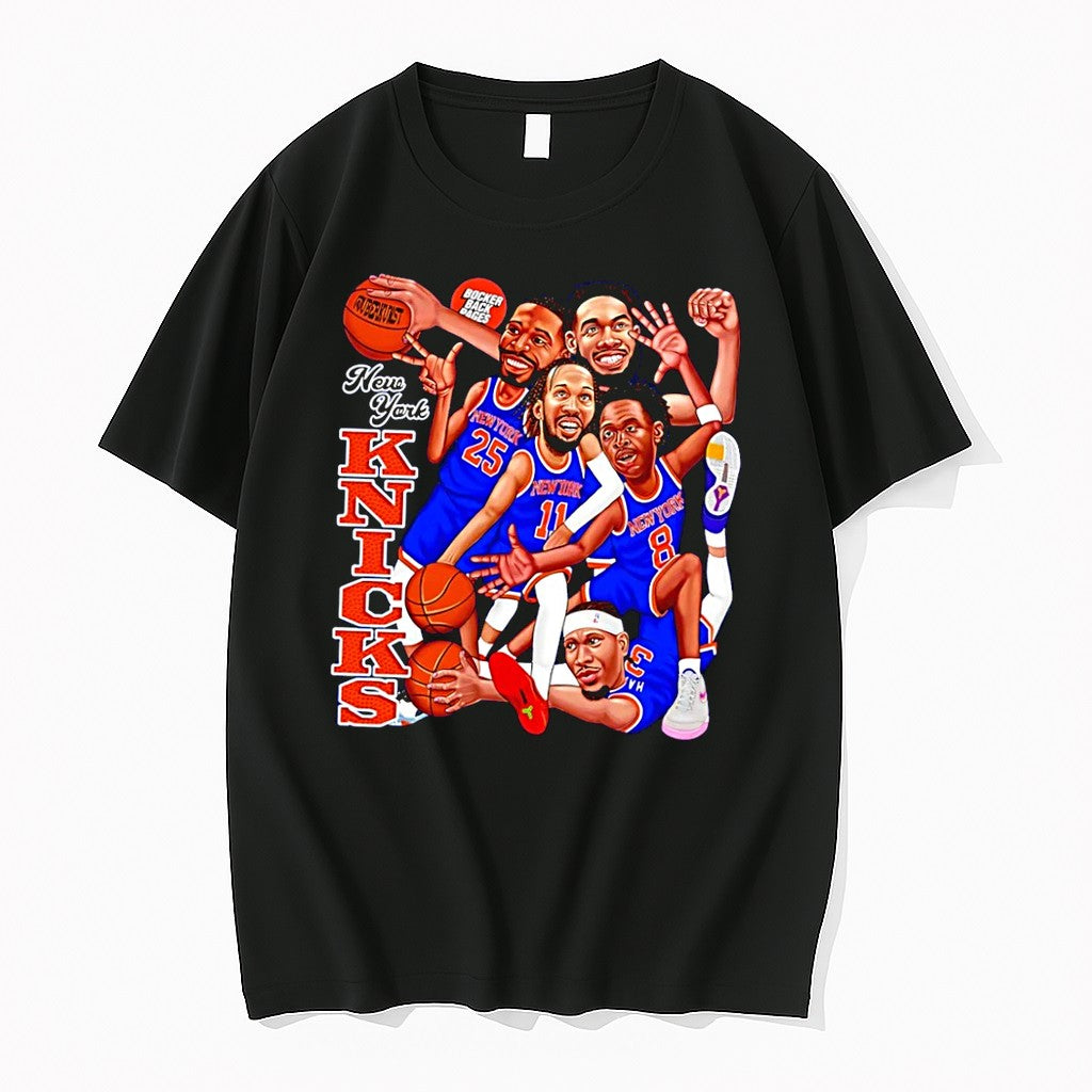 Original New York Knicks 25 11 8 3 Basketball Players Black Tshirts Jpg