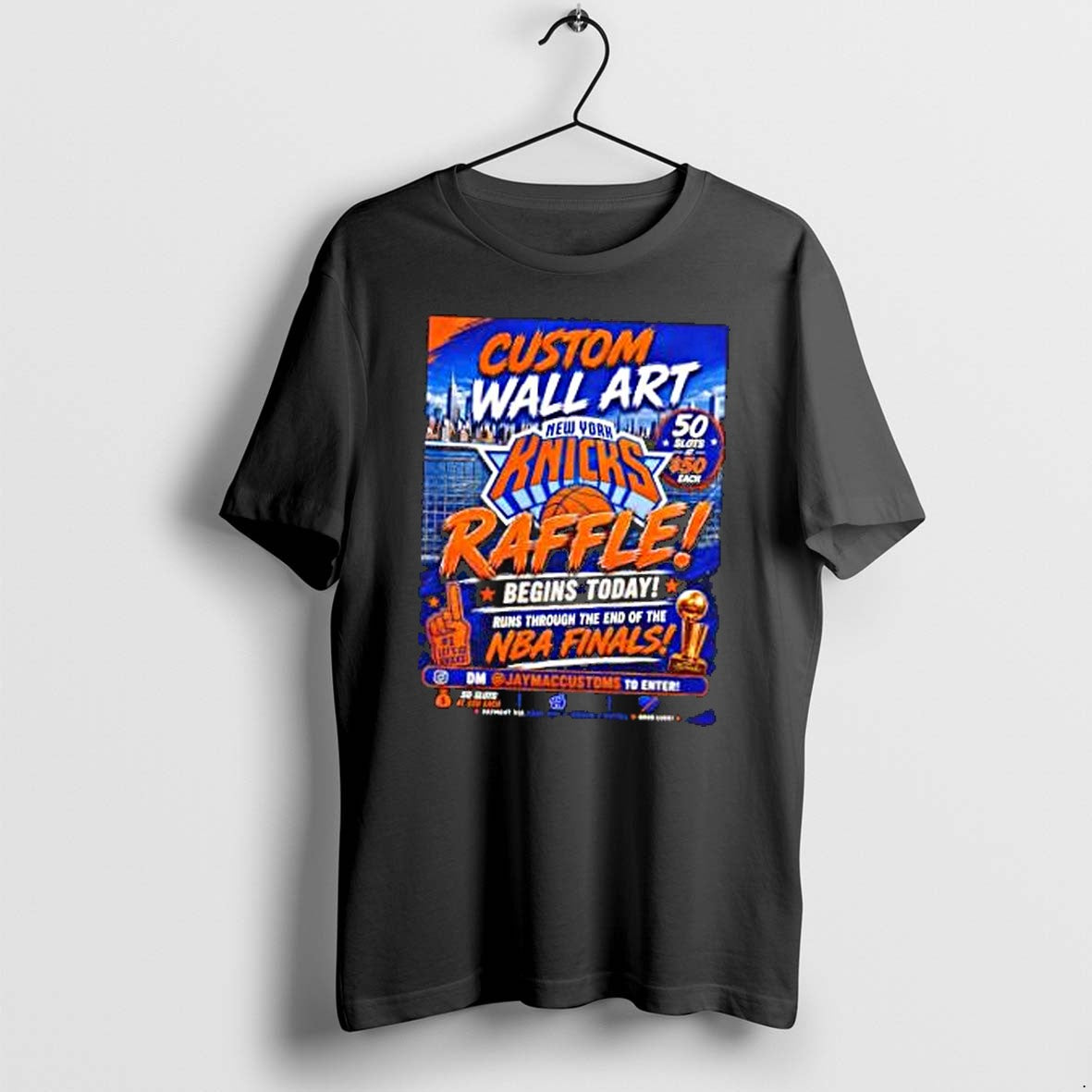 Original New York Knicks Custom Wall Art Raffle Begins Today Runs Tshirts Jpg