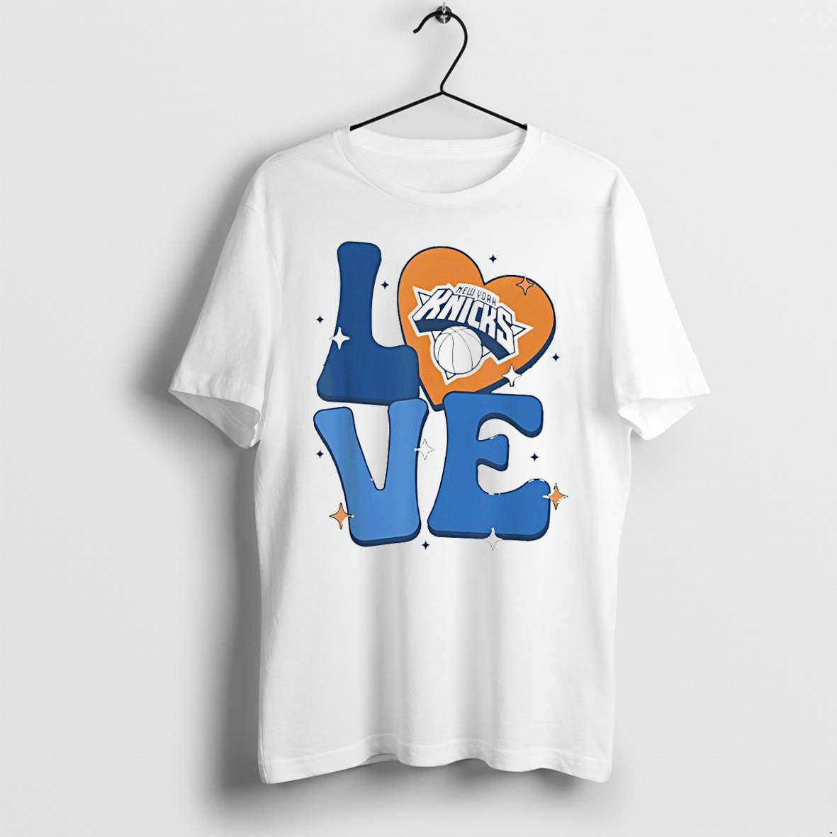 Original New York Knicks Basketball Fan Love Heart Emblem Logo Tshirts Jpg