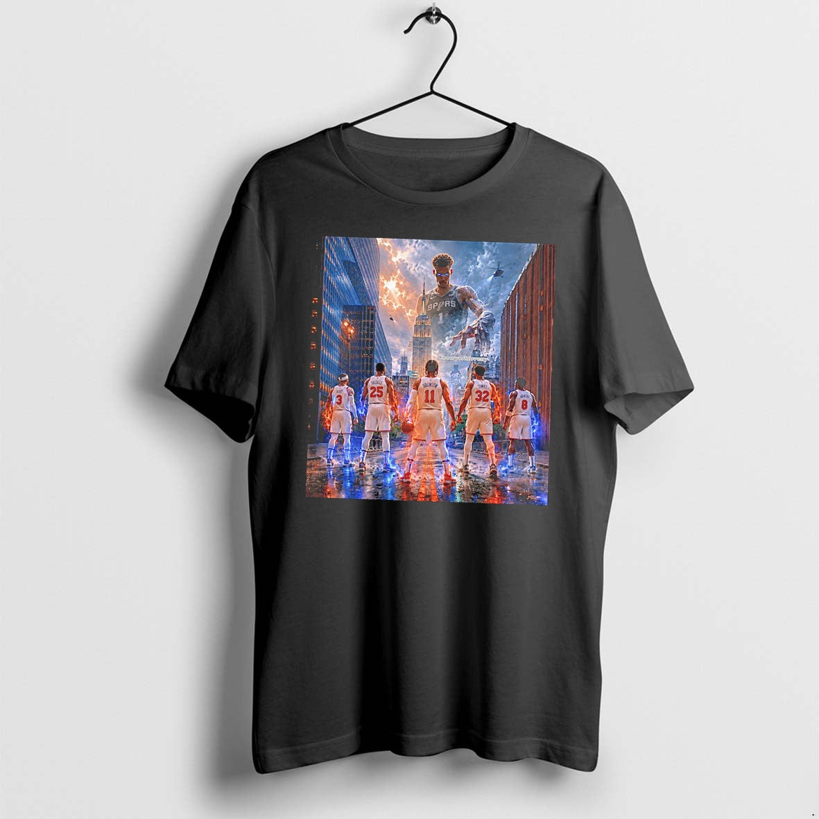 Original New York Knicks Vs San Antonio Spurs Victor Wembanyama Tee Tshirts Jpg