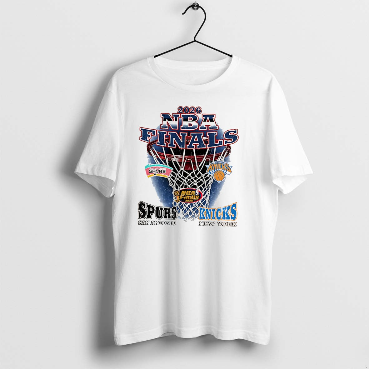 Original New York Vs San Antonio 2026 Finals Basketball Logo Tee Tshirts Jpg