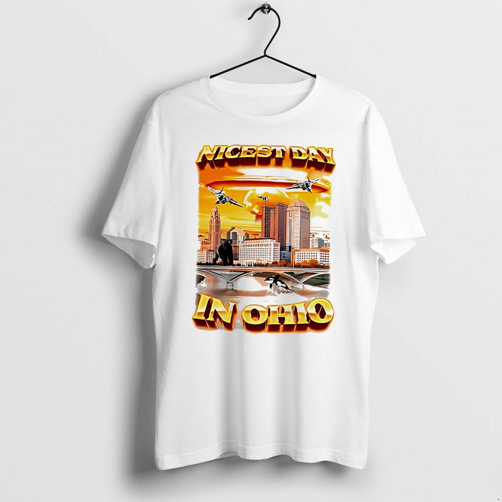 Original Nicest Day In Ohio Cityscape Scene Graphic Tee Tshirts Jpg