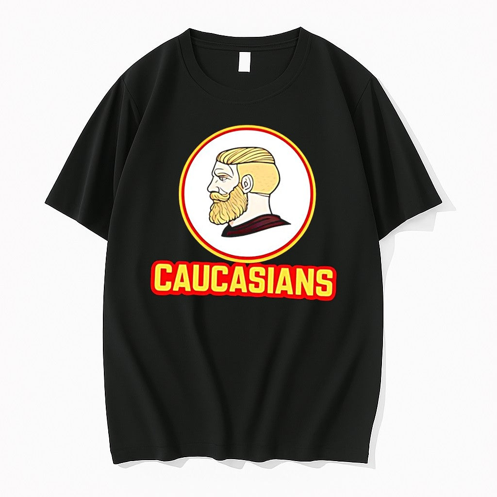 Original Nordic Chad Meme Caucasians Graphic Men Black Tshirts Jpg