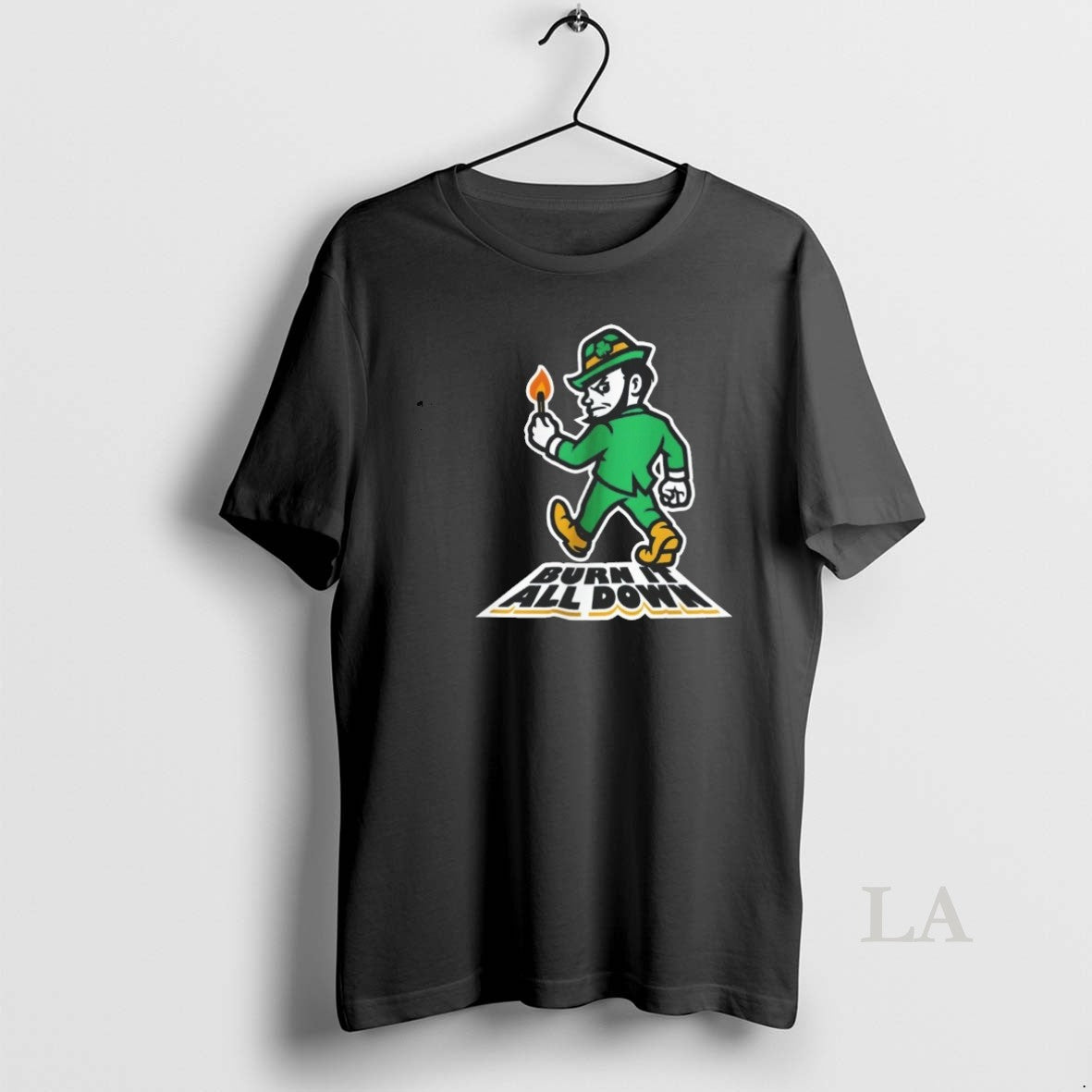 Original Notre Dame Fighting Irish Burn It All Down Mascot T-Shirts, Hoodie, Sweatshirt | PrintMintTees.com