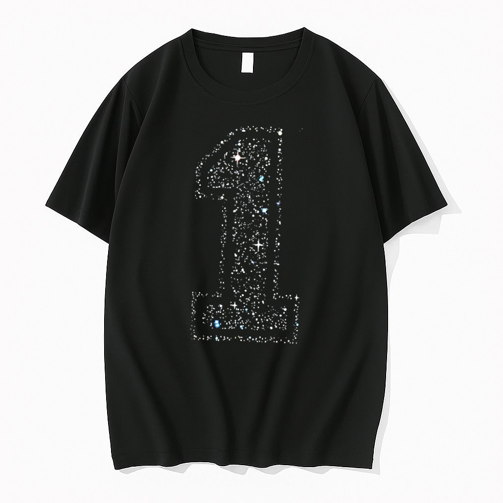 Original Number One Galaxy Graphic Black Tshirts Jpg