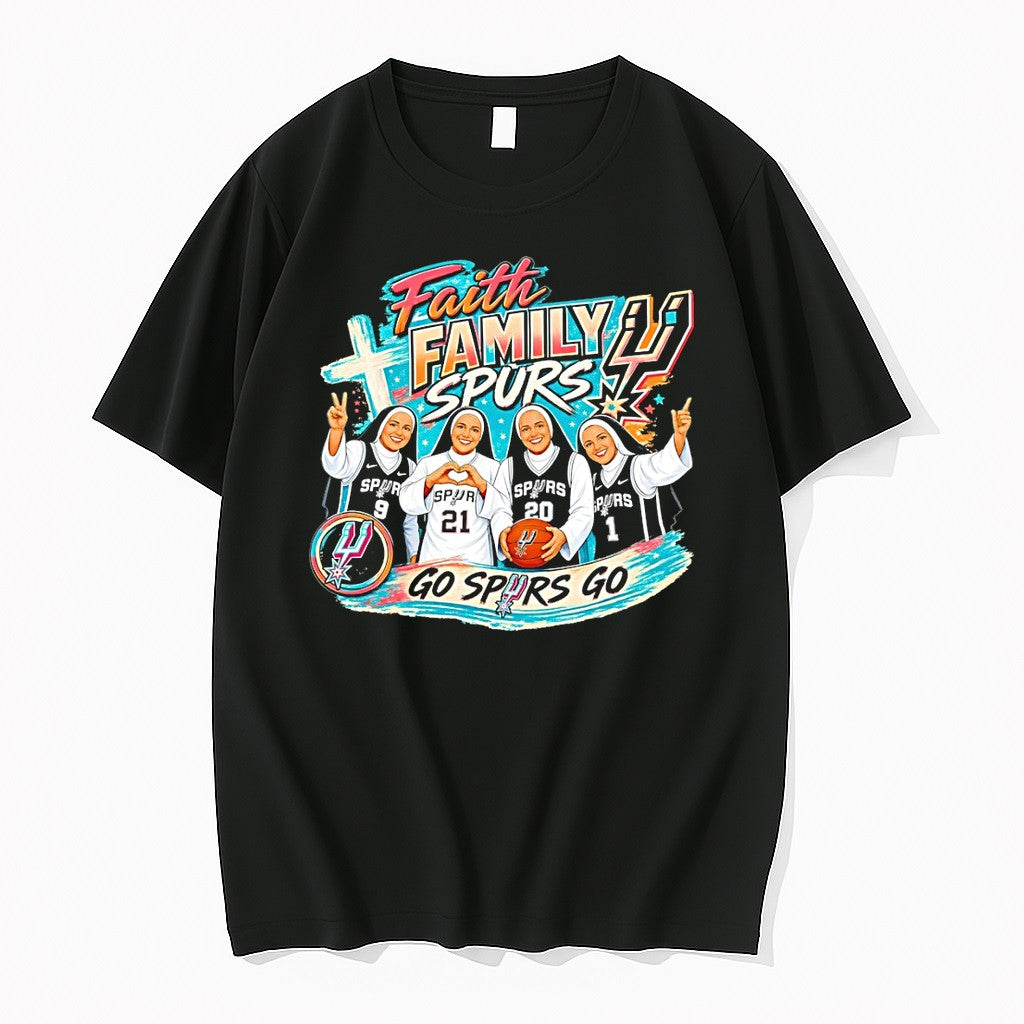 Original Nuns Faith Family Spurs Go Spurs Go San Antonio Spurs Basketball Nba 2026 Tshirts