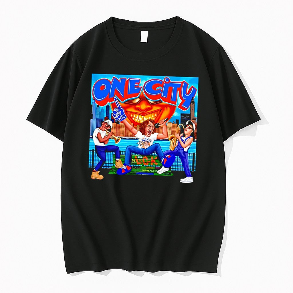 Original One City Three Musicians Performing On A Bench Nyc Black Tshirts Jpg